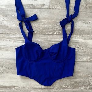 Blue corset top